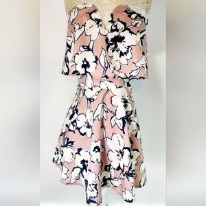 J.O.A Los Angeles floral strapless romper